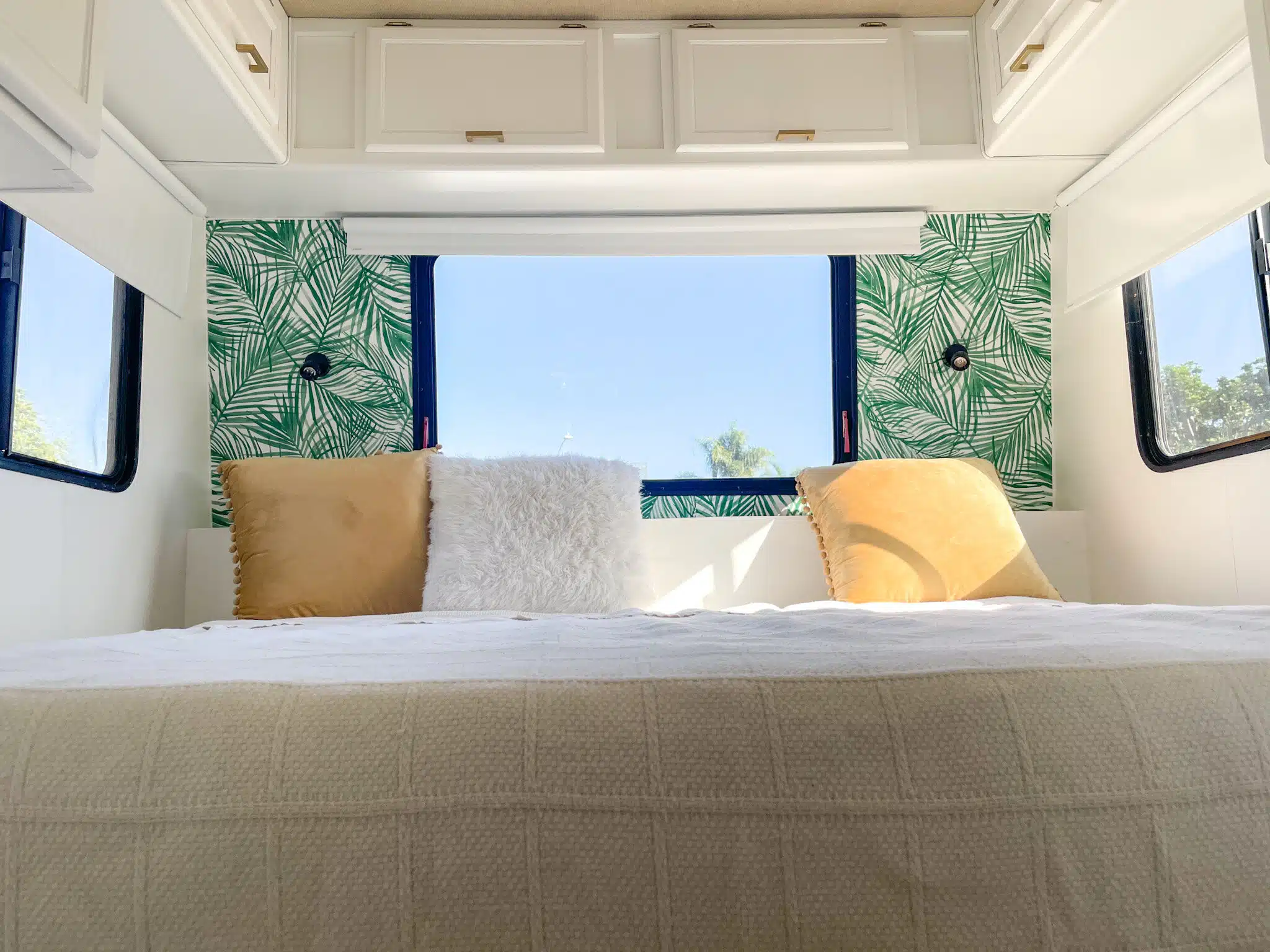 RV motorhome remodel king bed