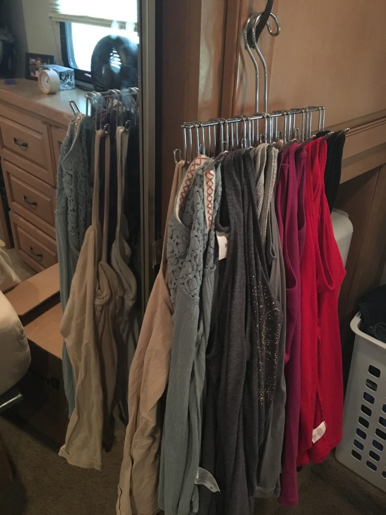 #RV #closet #storage and #organization idea | rvinspiration.com | ideas for a #camper, #traveltrailer, or #motorhome
