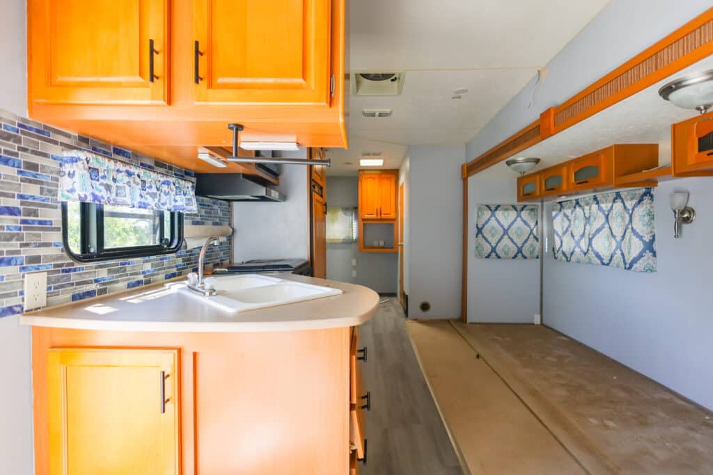 before camper renovation