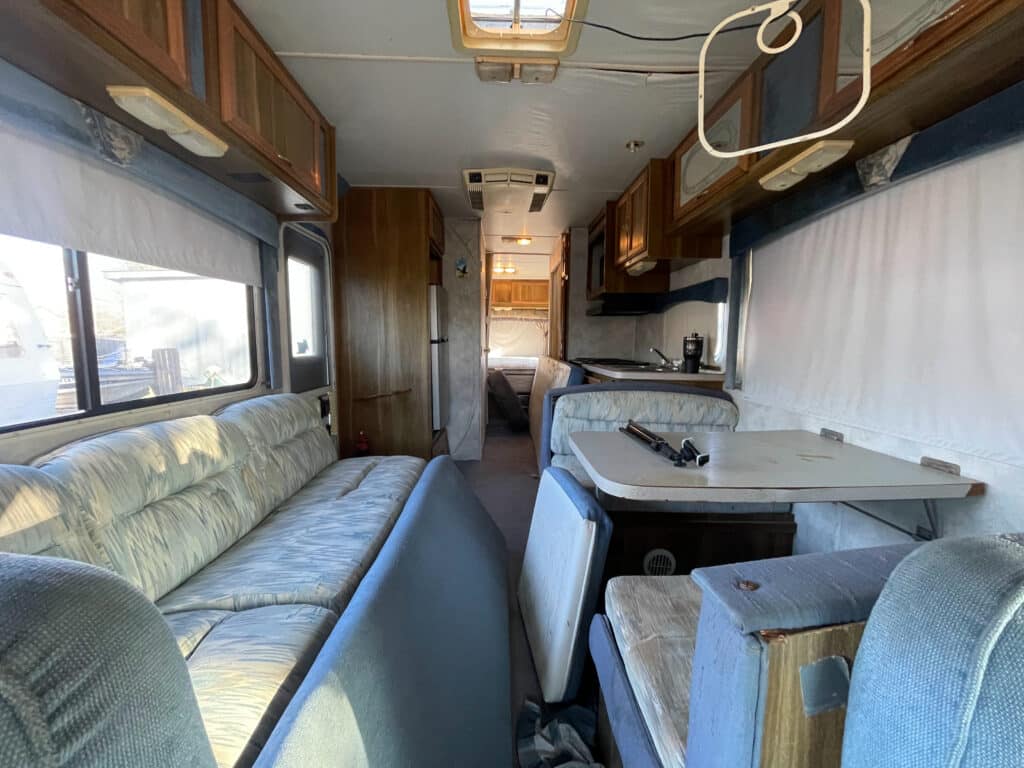 before full gut camper renovation