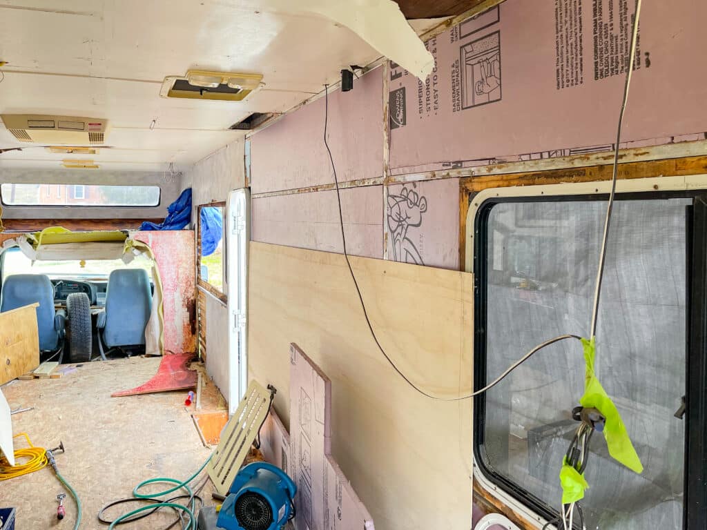 before full gut camper renovation