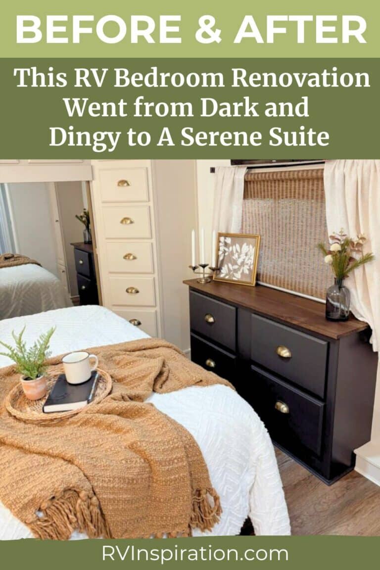 This RV Bedroom Renovation Went from Dark & Dingy to a Serene Suite
