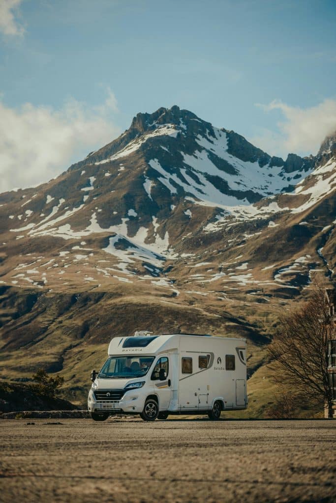 Off grid RV camping in the mountains