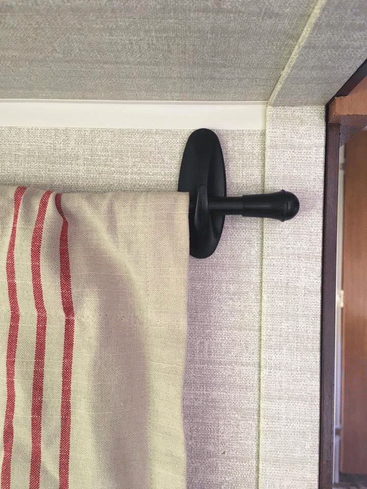 Command Hooks used to hang camper curtains in RV