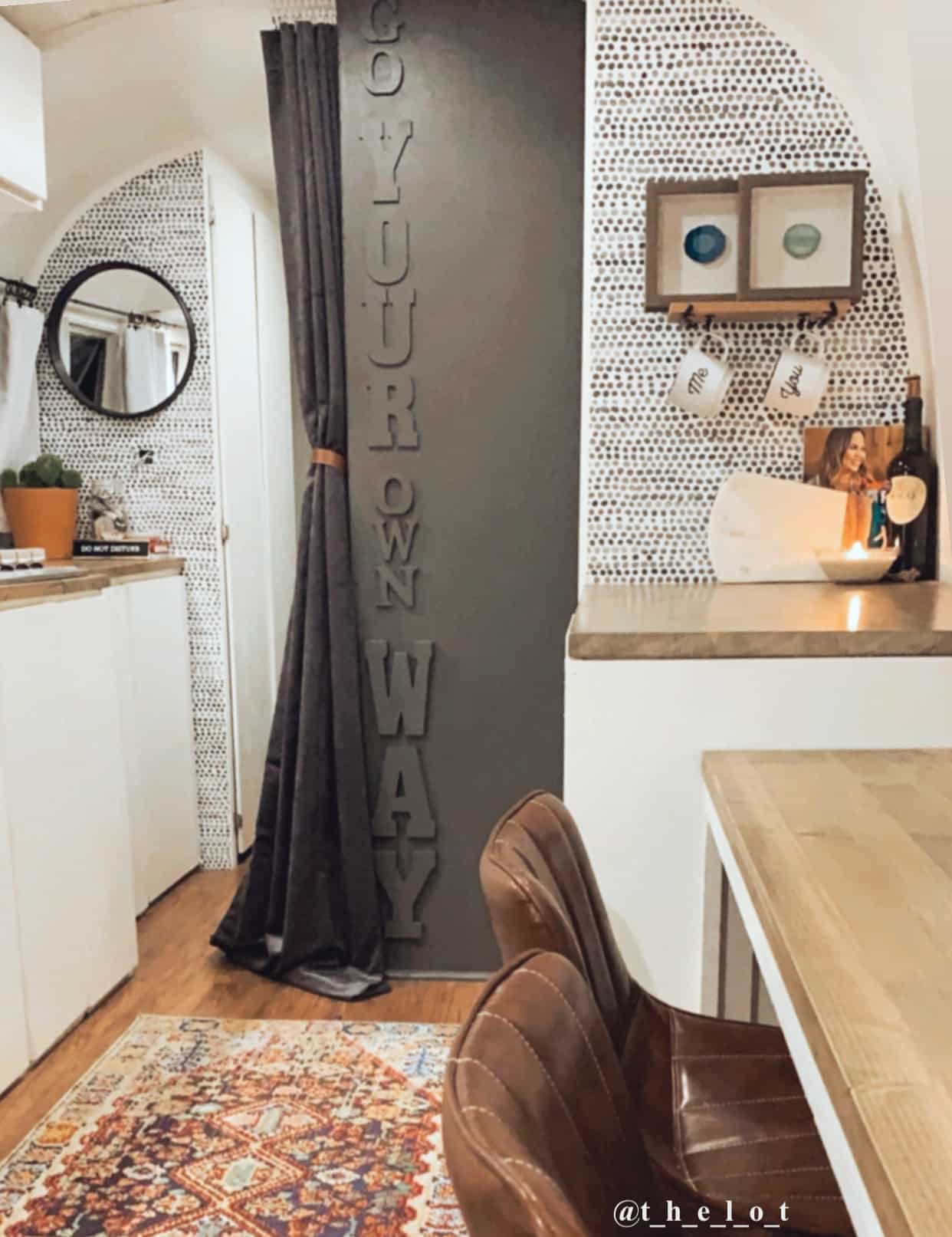 Fleetwood Mac inspired RV Wall Covering Idea