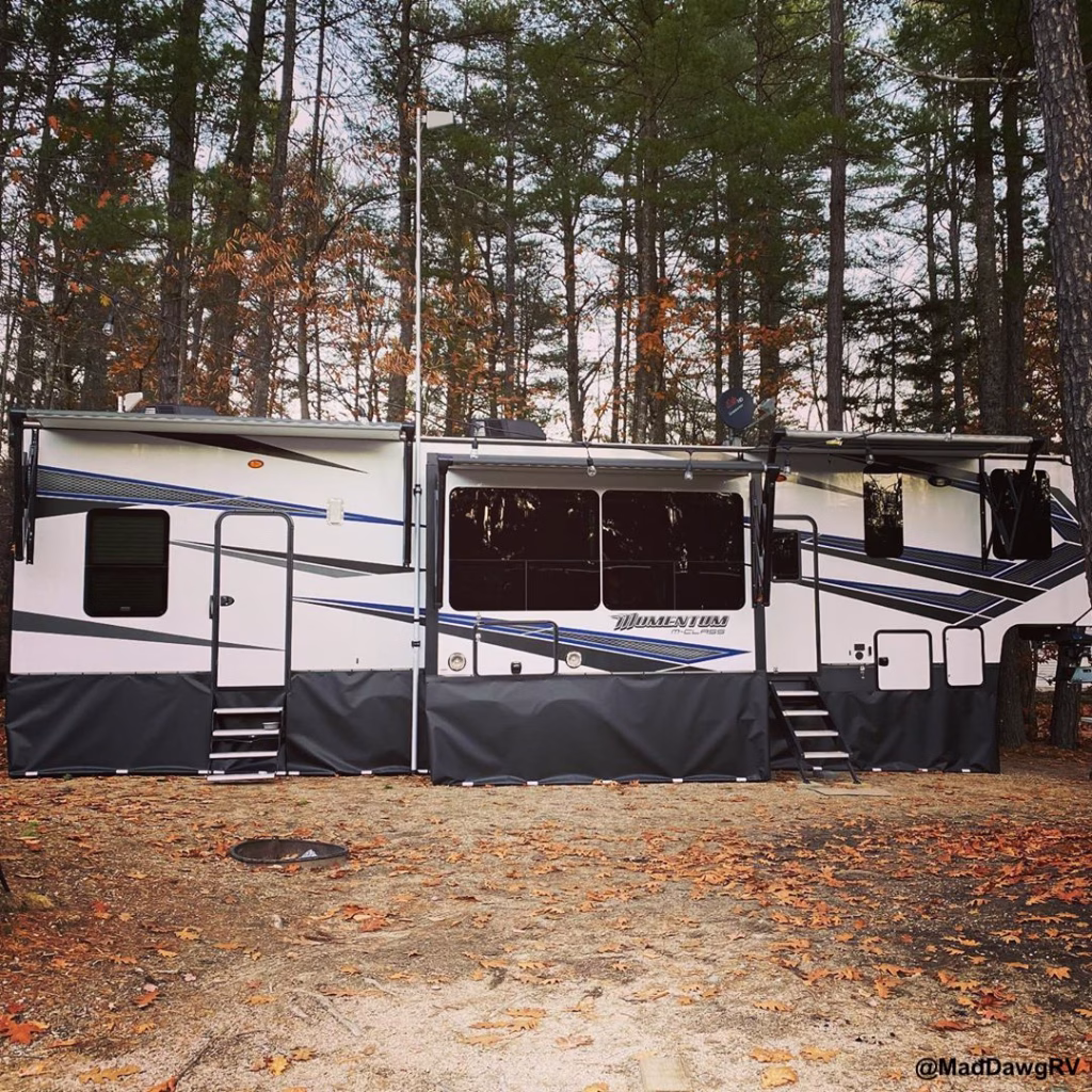 Self-installed professional RV skirting