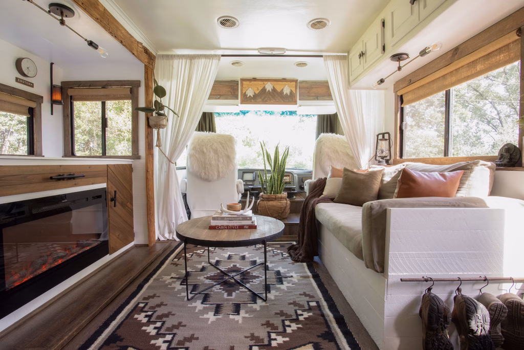 Tiffin Allegro Class A Motorhome makeover by Katie and Eric of MountainModernLife.com